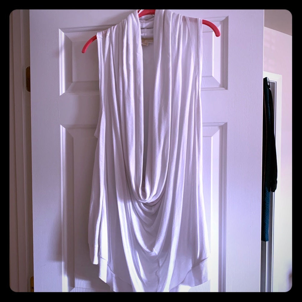 Michael Kors sleeveless Grecian draped top.